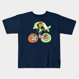 fish on bicycle Kids T-Shirt